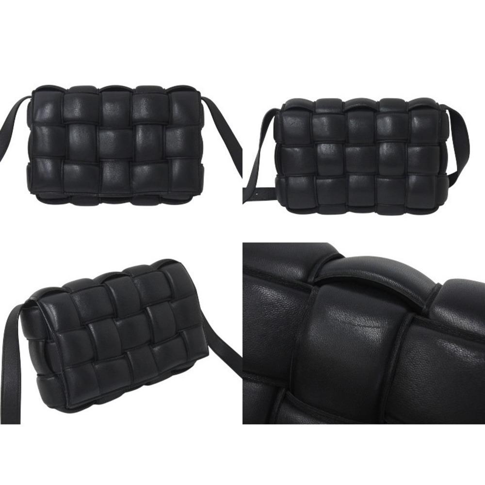 Bottega Veneta Padded Black Lambskin Cassette Shoulder Bag